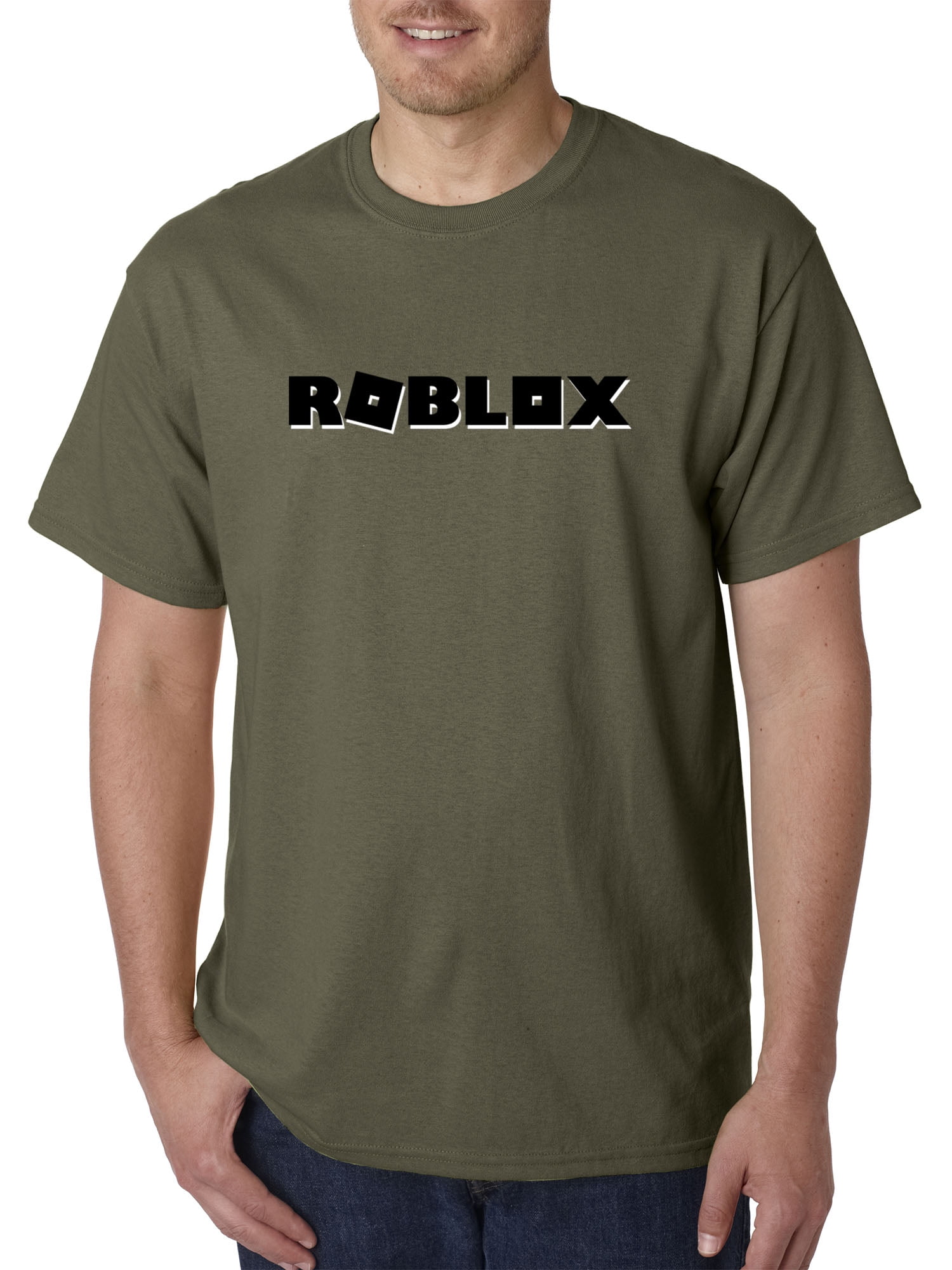 New Way New Way 1168 Unisex T Shirt Roblox Block Logo Game Accent 3xl Military Green Walmart Com Walmart Com - roblox hobo shirt