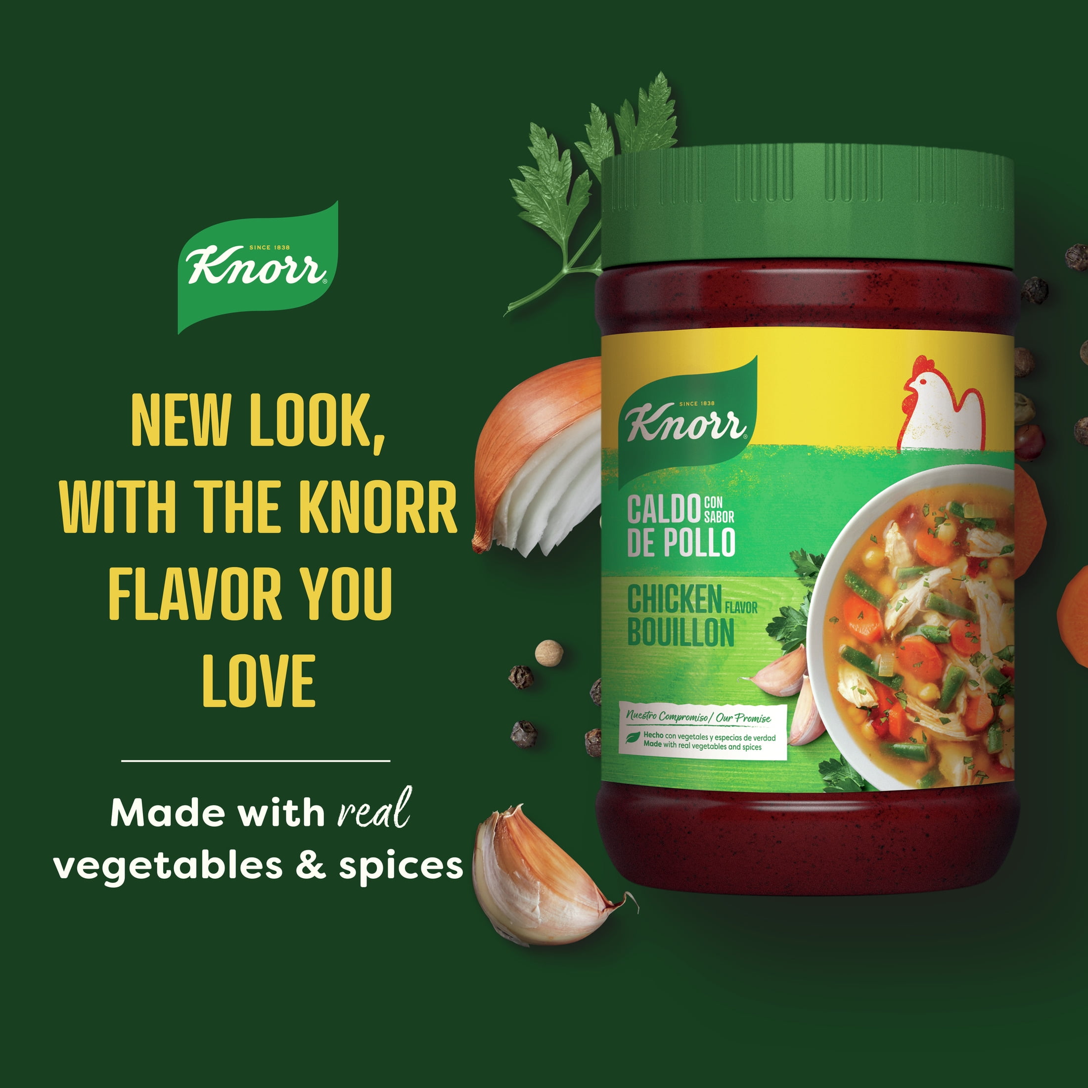 (3 pack) Knorr Shelf Stable Granulated Chicken Bouillon, 32 oz Jar