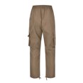 thumbnail image 6 of Cuhas Cargo Pants for Men Fall Autumn Winter Overalls Drawstring Multi Pocket Casual Pants Hiking Pants Cotton Twill Pants Khaki S, 6 of 6