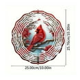 thumbnail image 5 of 3D Red Cardinal Wind Spinner 10 Inch Stainless Steel Bird Wind Sculpture Kinetic Art Hanging Ornament for Outdoor Garden, Yard, Patio, and Home Decoration Christmas Decor, 5 of 8