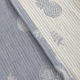 thumbnail image 4 of Ntbay 3 Layer Toddler Blanket, Muslin Cotton Jacquard Bed Blankets, Lightweight Thermal Baby Blanket, Super Soft and Warm Crib Blanket for All Seasons, Decoration Gift, 30"x40", Blue Pineapple, 4 of 5