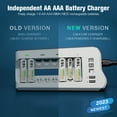 thumbnail image 2 of EBL Rechargeable AA Batteries (8-Pack) 2800mAh Double a Batteries with 8 Bay Battery Charger, 2 of 10