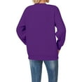 thumbnail image 4 of Harpily Clearance Womens Long Sleeve SweaterWomen's Probably Hungry Likely Deepy Cold Printed Hoodless Hoodie Purple XXL, 4 of 5