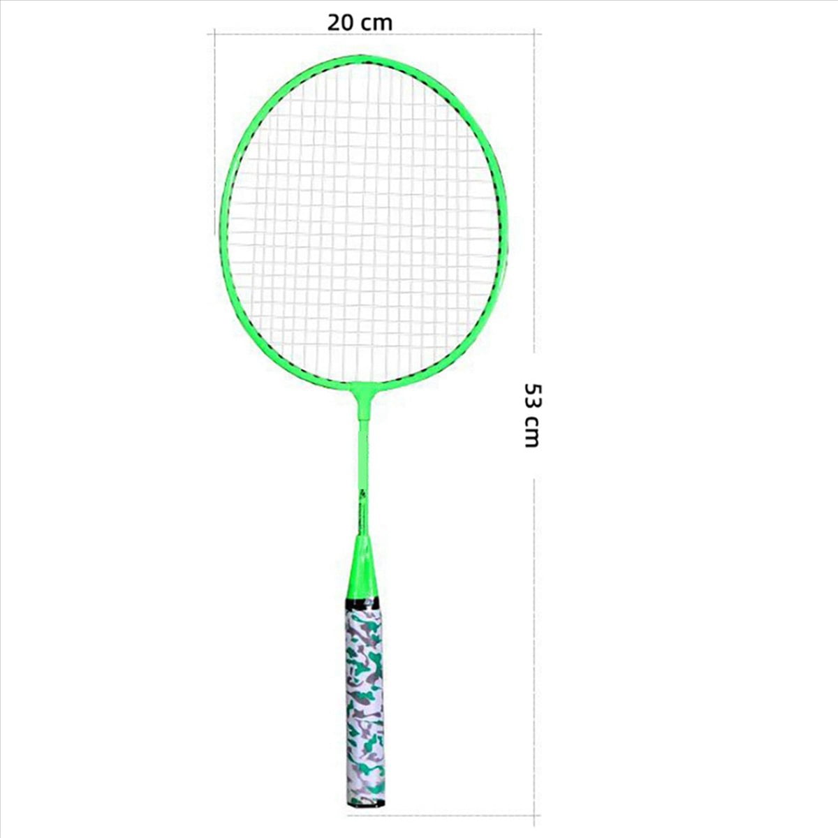 4X Badminton Rackets for Children,Shuttlecocks Racquet Sports Set with 4 Balls for Players Indoor Outdoor Green