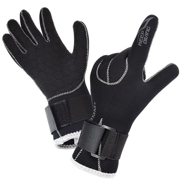 Manopla de buceo Guantes de buceo de neopreno de 3 mm para mujeres y hombres, guantes de esnórquel a KEEP DIVING Manopla de buceo