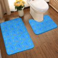thumbnail image 2 of Yiaed Colorful Snake Print Bathroom Mat Set 2 Pieces Mat Anti-Skid Pad Ultra Soft and Absorbent Bathroom Bath Mat Contour Bath Rugs for Toilet Base, 2 of 6