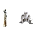thumbnail image 1 of Figura tribal africana, escultura moderna y ligera, estatua decorativa para sala de estar, oficina, armario o mesilla de noche., 1 of 8