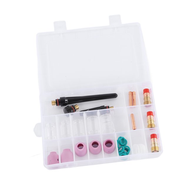 Consumibles de Soldadura TIG ANGGREK Kit de Lente de Gas de Vidrio para WP17 WP18 WP26