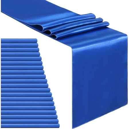 

Navy Table Runner Independence Day Satin Table Runners Birthday Table Runners 4th of July Silk Smooth Fabric for Banquet Wedding Party Decorations 20 Pack 12x108 inch