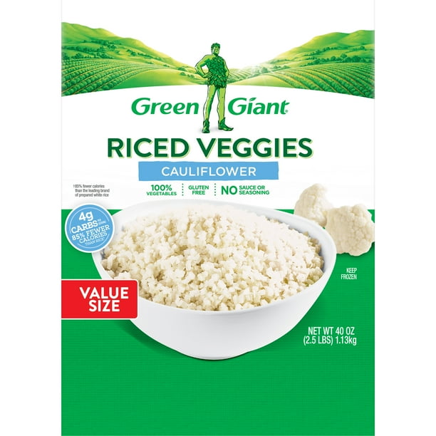Green Giant Riced Veggies, Cauliflower, Frozen, 40 oz