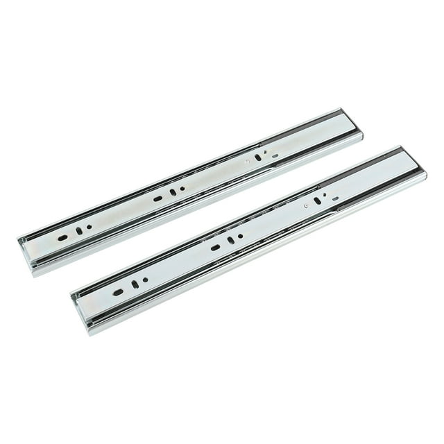 Correderas laterales para cajones de 14 pulgadas, silenciosas, suaves, con amortiguador de doble resorte, rieles laterales para cajones de acero laminado en frío para el hogar