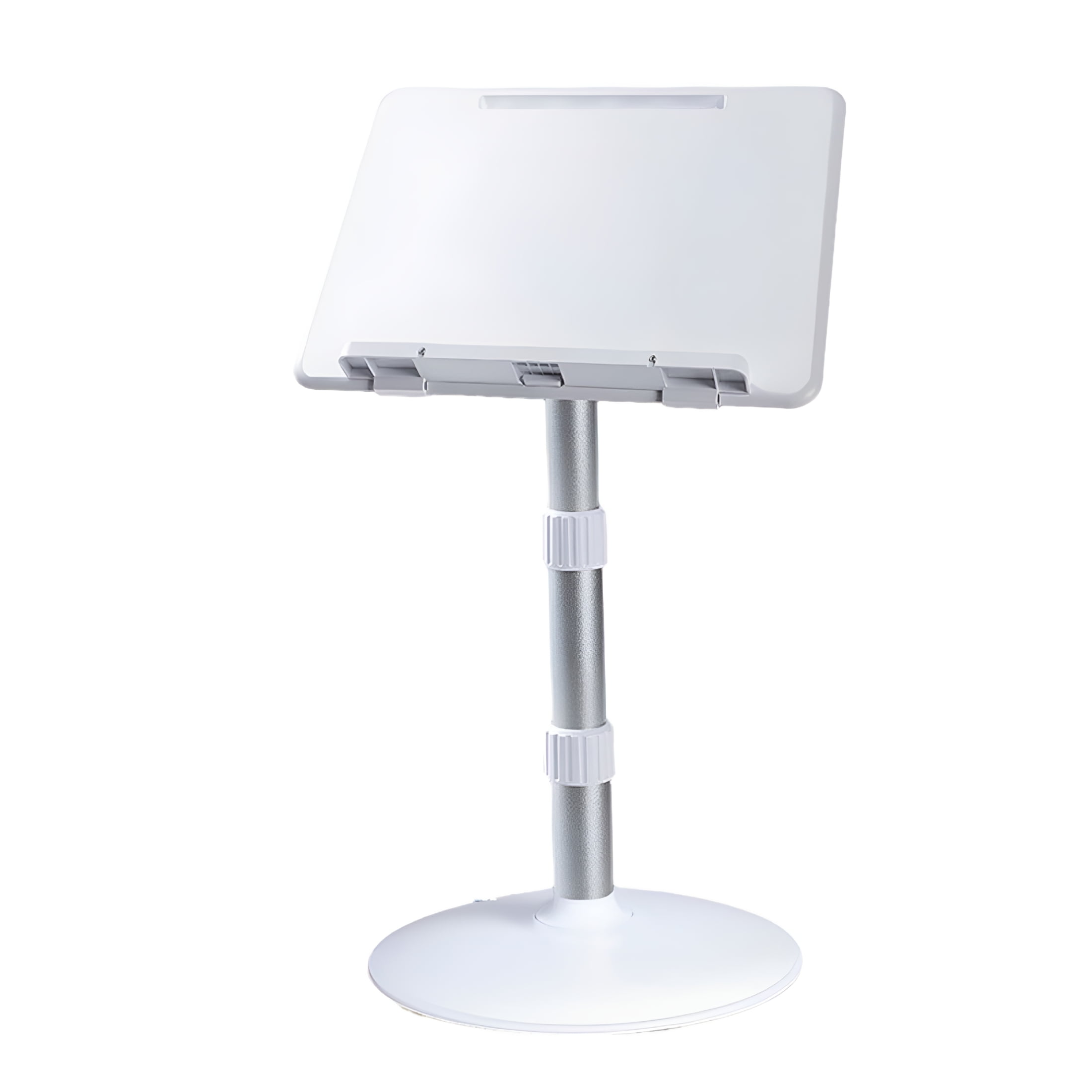 LAMIRO Reading Book Stand Laptop Holder Free Standing Cookbook Holder Adjustable Height and Angle Book Holder Stand for Recipe Music Score Magazine