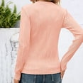 thumbnail image 4 of Bjutir Womens Long Sleeve Tops Fall Winter Textured Shirts Fall Crewneck Casual Trendy Knit Tops T Shirts Pink Xl, 4 of 6