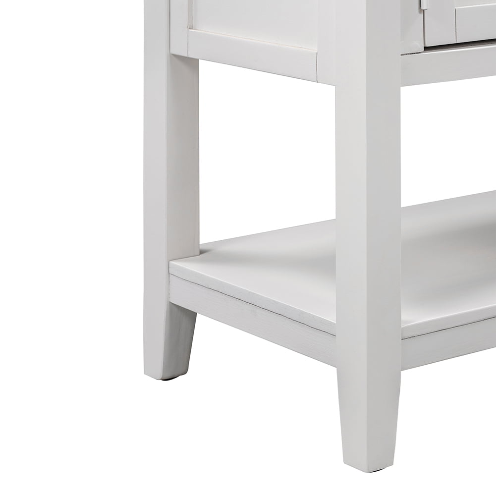 Lowestbest 39" Modern Console Table, Sofa Table, Entryway Side Table with 2 Drawers, 2 Cabinets and 1 Shelf (White) Lowestbest 39" Modern Console Table, Sofa Table, Entryway Side Table with 2 Drawers, 2 Cabinets and 1 Shelf (White)