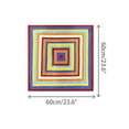 thumbnail image 3 of INSPIRE CHIC Women Colorful Striped Satin Scarf, 23.6x23.6" Square Silk Like Neck Scarves Neckerchief 23.6x23.6"(LxW) Colorful-2, 3 of 6