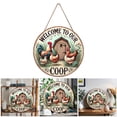 thumbnail image 1 of Hearth & Gear Enseigne de Porte Ronde Rétro Poulet pour Quotidien pour Ferme Café Porte d'Entrée Décoration Maison Panneaux de Pâques Utiliser Enseigne de Porte d'Entrée Décorations de Pièce pour Chambre Mur Maison Décorations de Porte d'Entrée, 1 of 7