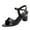 Black, variant on NOKIO Women's Chunky Platform Ankle Block Heels Round Open Toe Summer Sandals Spring And Summer Women Sandals Heel Open Toe Fashion Large Size High Heel