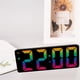 thumbnail image 2 of Reloj Despertador Digital con Pantalla LED Colorida, Reloj de Escritorio Moderno, Relojes LED para el Hogar (Modelo Negro Shell Negro D), 2 of 8