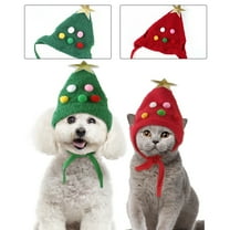 Eoperou Pet Hat with Elastic Rope All-matched Warm Dogs Knitted Christmas Hat Pet Supplies