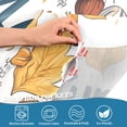 thumbnail image 3 of Yayeee Kitchen Curtains Tier Pair Light Filtering 27"x36" Rod Pocket Short Cafe Window Panel, Autumn Day With Cocoa Pattern, 3 of 7