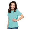 thumbnail image 4 of Youth Harborside Mélange T-Shirt , Caribbean Melange , X-small, 4 of 7