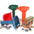 thumbnail image 2 of Visland 1 Set Coin Counter Portable Coin Sorter Funnel Shape Coin Tube Counter Machine with Wrappers for Home Bank, 2 of 7