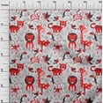 thumbnail image 3 of oneOone Polyester Spandex Red Fabric Cute Animal Sewing Fabric By The Yard Printed Diy Clothing Sewing Supplies 56 Inch Wide, 3 of 6