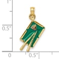 thumbnail image 2 of FJC Finejewelers 14k Yellow Gold 3d Pool Table with Enamel Charm, 2 of 5