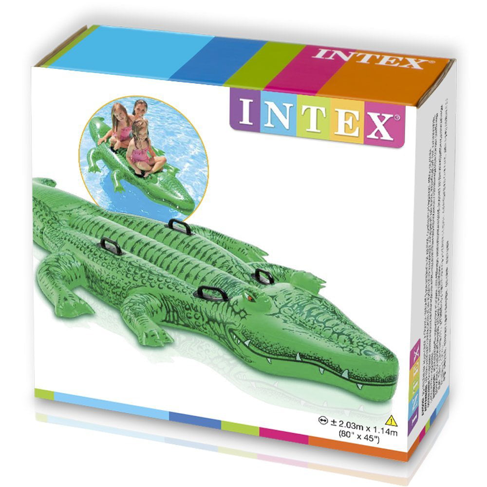 Details about   Intex 57431np swimming pool inflatable alligator 198x160x91cm show original title 170 litres with épuiser 