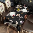 thumbnail image 5 of Playful Halloween Ghosts Pattern Rectangle Tablecloth 60"x102",Waterproof Polyester Rectangle Table Cloth, Wipeable Spillproof Polyester Tablecloth for Dining, Camping, Indoor and Outdoor, 5 of 6