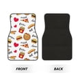 thumbnail image 2 of Yiaed Fast Food Print Carpet Floor Mats for Cars, Auto Accessories Front & Rear Car Floor Mats Car Floor Foot Mat Sets of 4 Pieces, 2 of 7