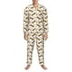 thumbnail image 3 of Balery Leopard Print Pijama para Hombre de Dos Piezas con Manga Larga, Conjunto de Dormir y Descanso Suave con Bolsillos-Medium, 3 of 7