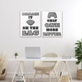 thumbnail image 2 of Stupell Industries Black & White Gamer Quotes 2 Piece Canvas Wall Art Set, design by Marcus Prime, 2 of 7