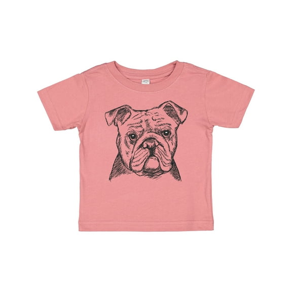 Inktastic English Bulldog Sketch Portrait Boys or Girls Baby T-Shirt