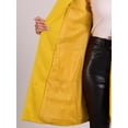 thumbnail image 5 of MODA NOVA Pea Coat for Juniors Notched Lapel Double Breasted Mid Long Winter Coats XS Yellow, 5 of 6