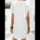 thumbnail image 4 of Camisa de Verano para Mujer, de Algodón y , con Cuello en V, Informal, de Corta, Holgada, Color , Talla L, 4 of 5
