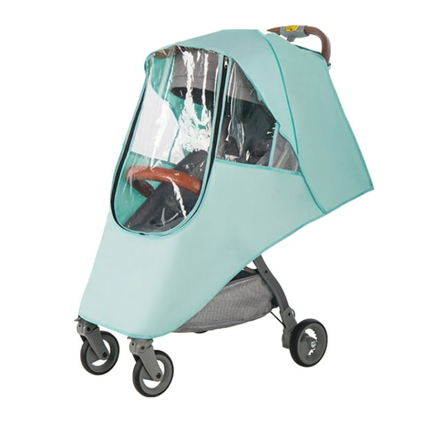 Waterproof Rain Cover Transparent Wind Dust Shield Zipper Open For Baby