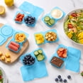 thumbnail image 4 of Cook with Color Dual Compartment Mini Snack Box with Lids, BPA-Free, 30-Pack, Blue, 4 of 5