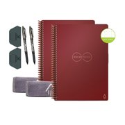 Rocketbook Core Executive 2-Pack Smart Reusable Notebook with 2 Pens, 2 Microfiber Cloths and 2 Pen Stations 6" X 8.8", Scarlet Red