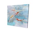 thumbnail image 1 of Poisson Koi Nageant dans l'Eau Bleue - Toile 24"x24 Pouces - Impression sur Demande, 1 of 5