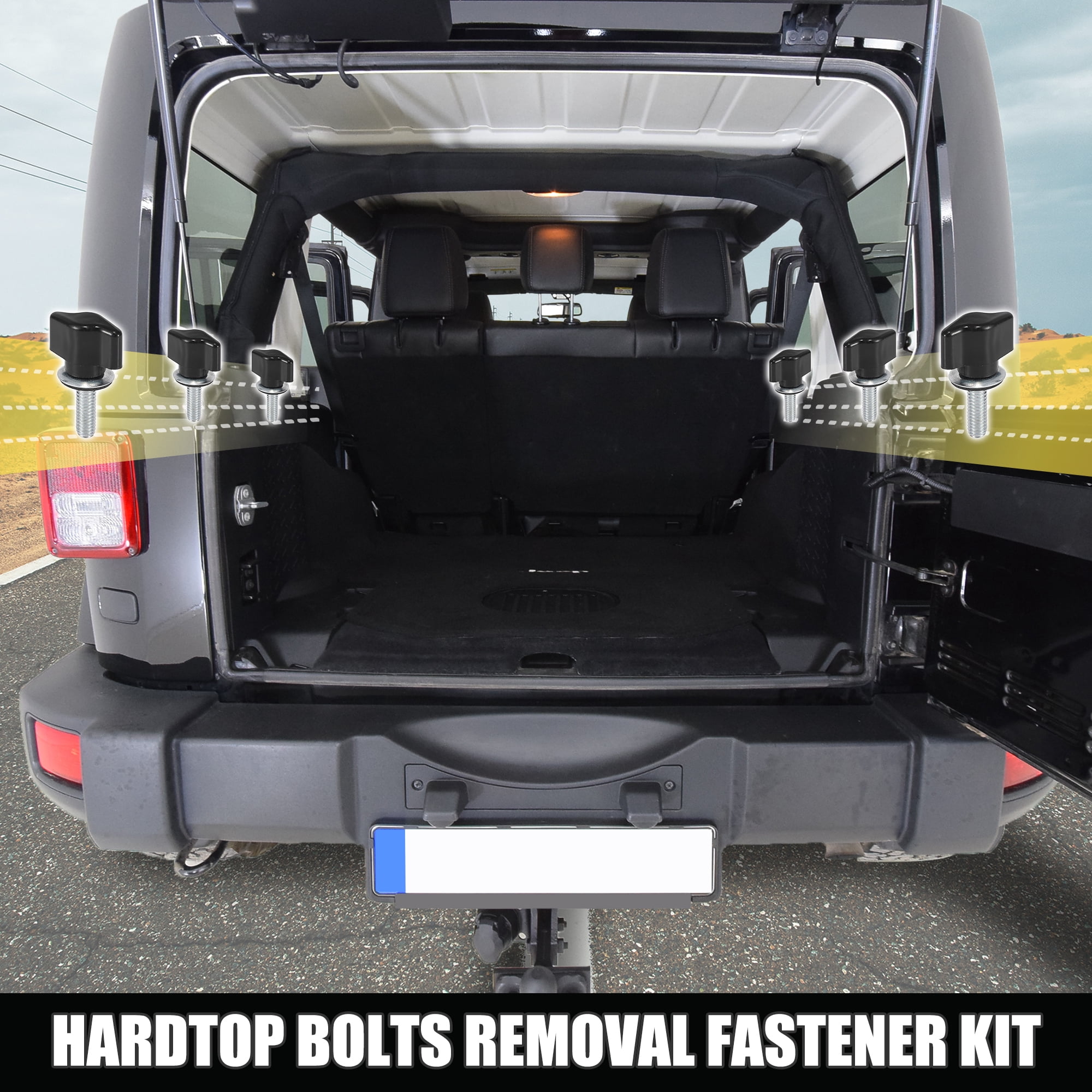 Unique Bargains Hardtop Quick Removal Bolts Screws Nuts Kit for Jeep Wrangler YJ TJ JK JL