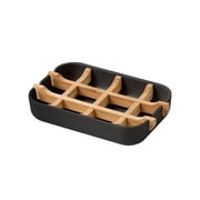 outdoorline Bamboo Soap Case Detachable Soap Drainage Plate Soap Lifting Holder Soap Bamboo Soap Storage Box with Thickened Material Lifting Rack for Bathroom Soap Drainage