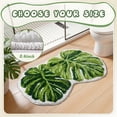 thumbnail image 5 of SIXHOME 20"x32" Bathroom Rug with Green Leaf Non Slip Bath Mat Fluffy Soft Super Absorbent Quick Dry Bathroom Mat Machine Washable Tufted Monstera Bath Mats for Bathroom Floor Green, 5 of 7