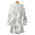 thumbnail image 4 of Cinque Terre Italy Town Night Robe Long Sleeve V Neck Robe With Belt Women's Sleepwear Dresses, 4 of 9