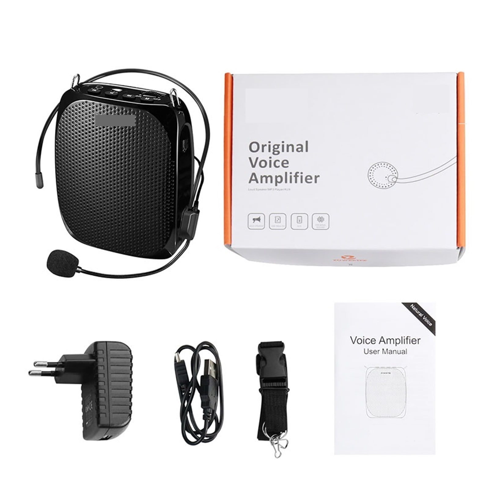 Portable Recharable Mini Voice Amplifier Speaker With Wired Microphone For Teachers Supports MP3 Format Audio ,Powerful Voice Amplifier