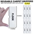 thumbnail image 2 of 12Pcs Rug Carpet Non Slip Grippers, Reusable Rug Tape Pads, Strong Adhesive Carpet Grippers for Area Rugs, Keep Corners Flat, No Damaging for Floor Removable, 2 of 8