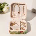 thumbnail image 6 of Cactus Travel Portable Square Display Case Decorative Box Jewelry Stand Earring Holder for Girls and Women: Stores Rings, Earrings, Necklaces, Bracelets, and More, 6 of 6