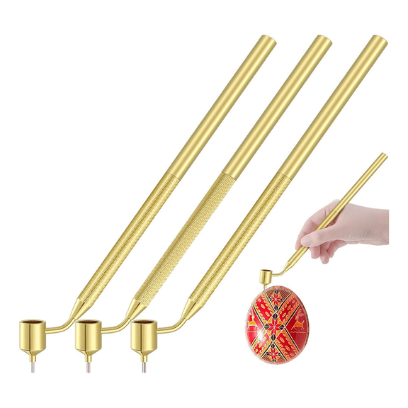 Set of 3 Pysanka Hot Wax Drawing Pens for Decorative Arts Easter Eggs Pysanky Supplies