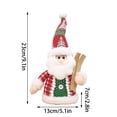 thumbnail image 3 of Christmas Fabric Figurines Set, Santa Snowman and Reindeer Tabletop Ornaments, Xmas Doll Decorations for Holiday Mantel Shelf Display, 3 of 7