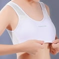 thumbnail image 5 of Girls Sports Bras Running Breathable Training Bra Hollow Back Workout Padded Bralette for Yoga Cooling Summer, White, L, 5 of 7